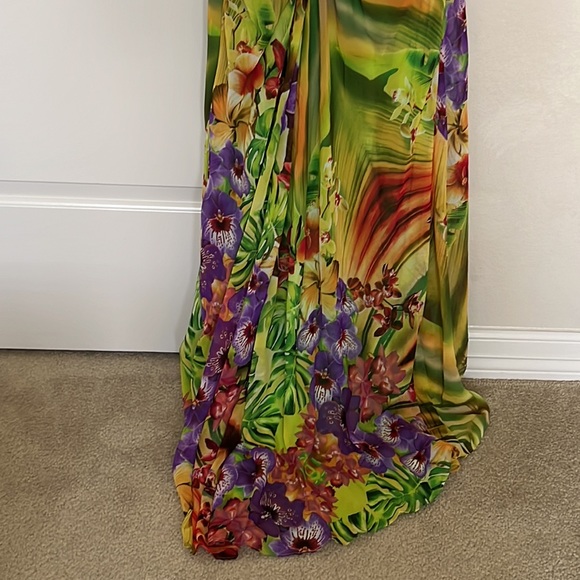 Vintage Cache floral embellished chiffon gown - Picture 7 of 8